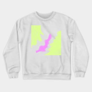 Green purple watercolor abstract art Crewneck Sweatshirt